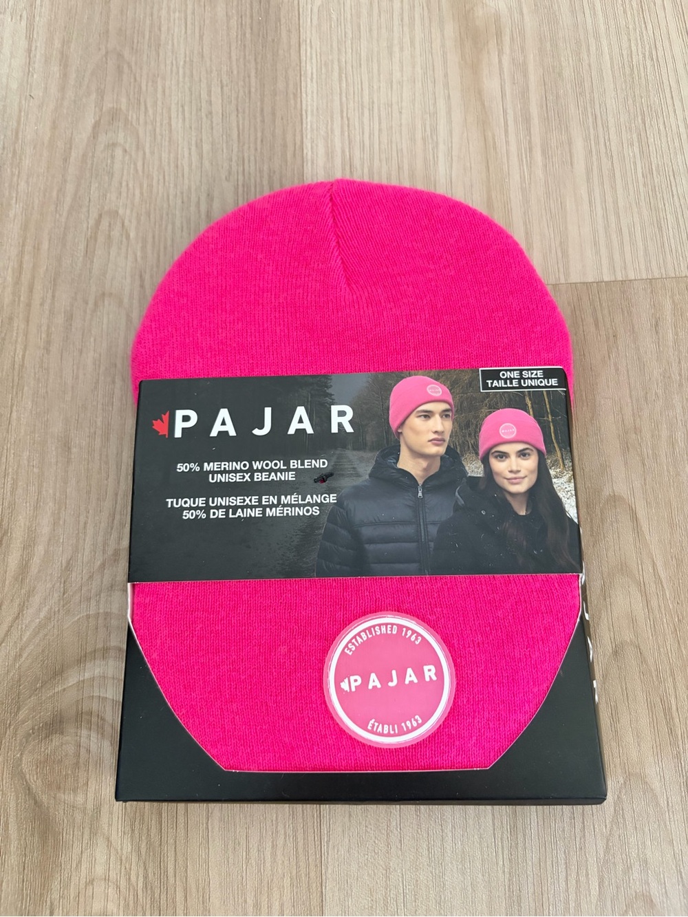 Pajar Hot Pink Merino Wool Blend Unisex Beanie